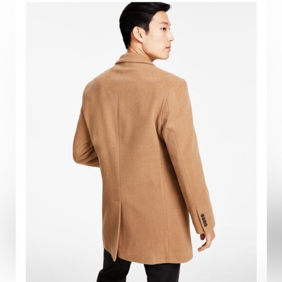 Calvin Klein Men’s Wool Slim Fit Overcoat Coat - Picture 4 of 10